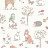 Woodland Forest Animals Fabric 100% Cotton Lifestyle Craft Fabric Material